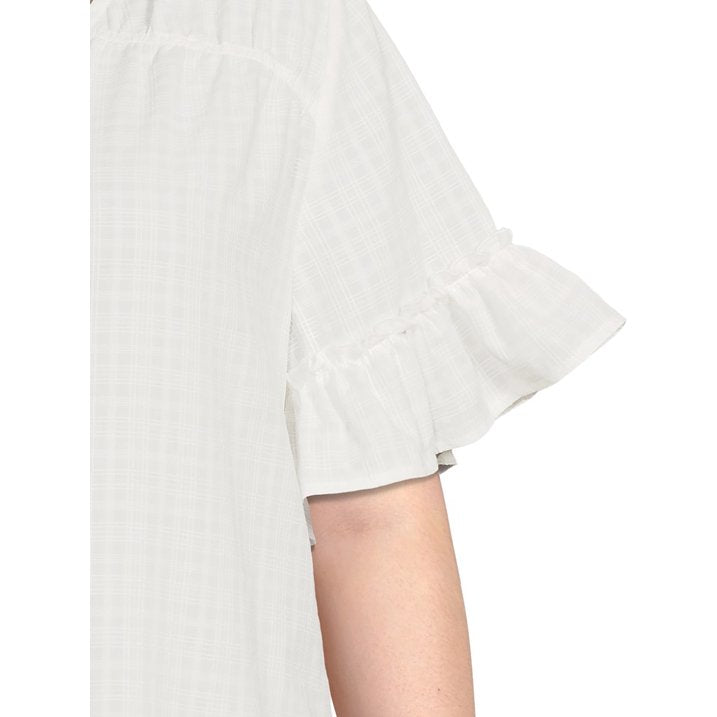 Camiseta blanca de verano, estilo holgado, talla grande y corte favorecedor